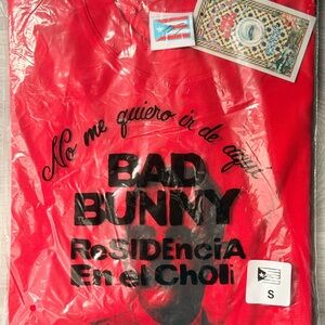 Bad Bunny Red Graphic Tee - Short Sleeve